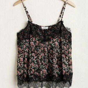 Umgee Tank Top Floral Lace Cottagecore Peasant Cami